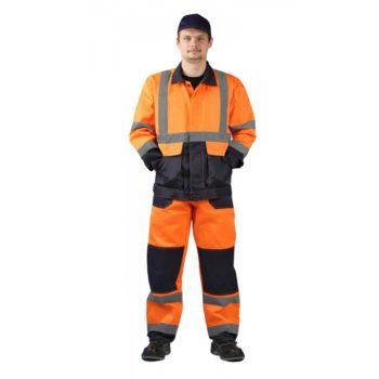 Костюм сигнальный мужской "Союз" с полукомбинезоном Костюм сигнальный мужской "Союз" с полукомбинезоном